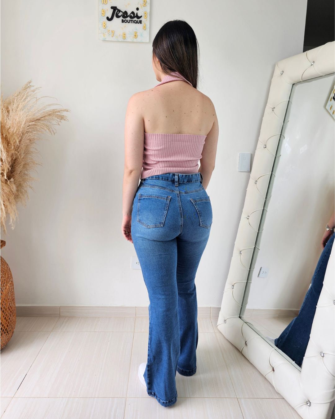 Pantalón Jeans Semi Stretch Bota Campana