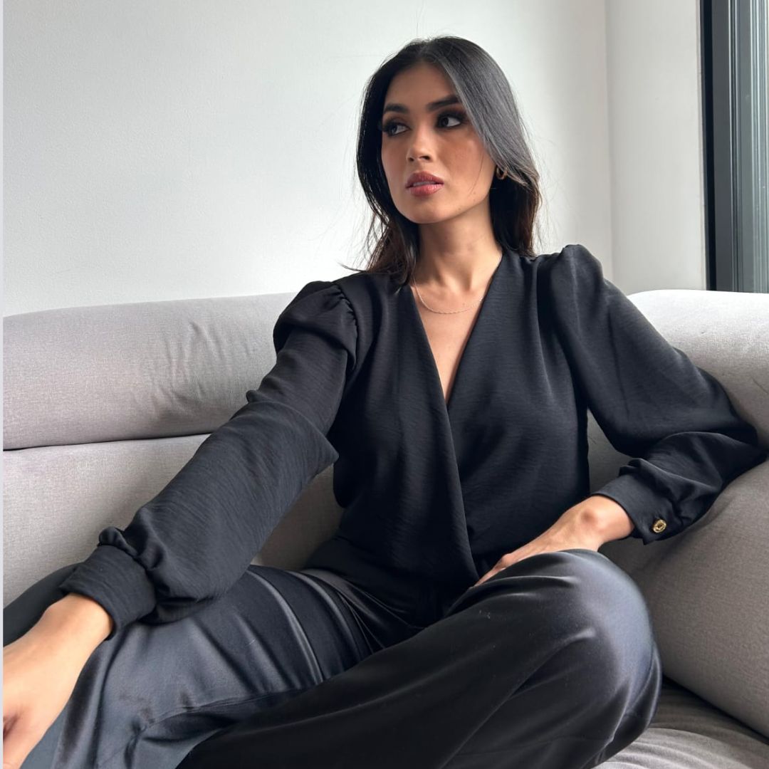 Blusa Cruzada Manga Larga Arabe