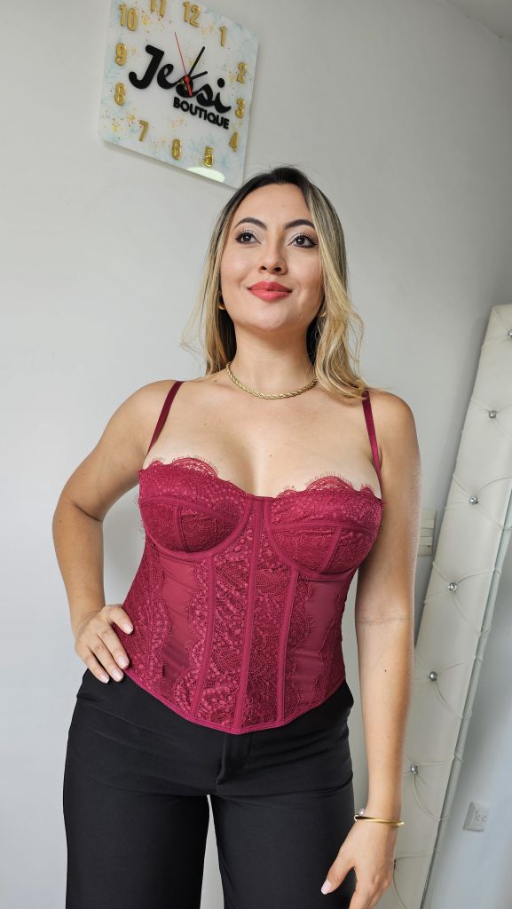 Corset Bustier Encaje Con Aros Esencia
