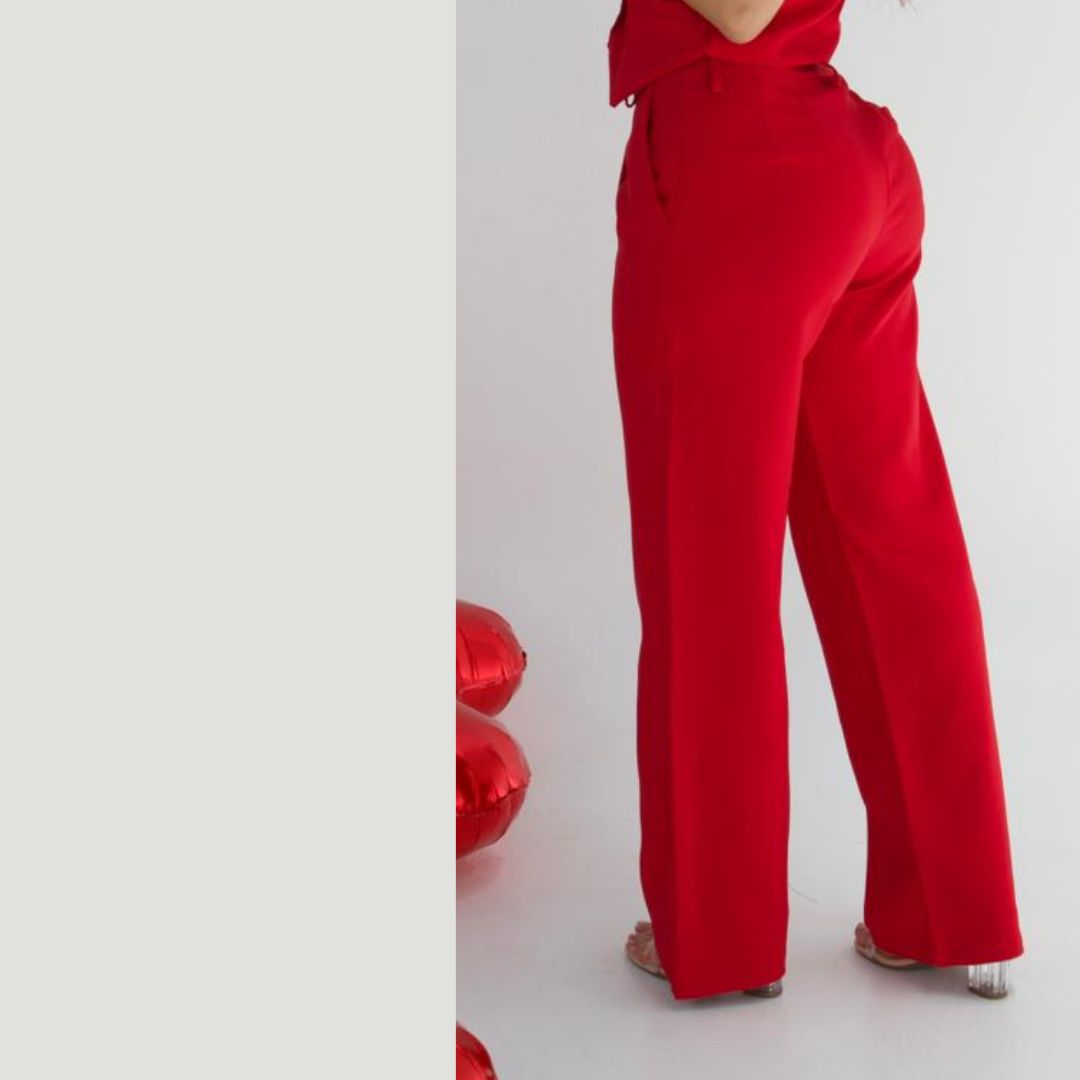 Pantalón sastre wide leg o bota ancha de lino noche de viena tiro alto. Disponible en negro, blanco, gris, camel, verde militar y rojo. Tallas 6 a 12. Jessi Boutique.