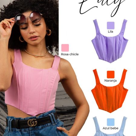Corset Cuello Cuadrado Lino Noche de Viena Luly - Image 11