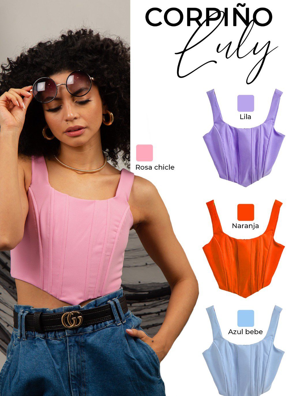 Corset Cuello Cuadrado Lino Noche de Viena Luly