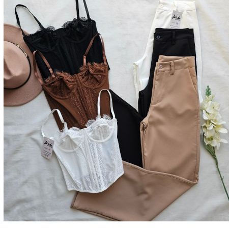 Corset Bustier Encaje Con Aros Esencia - Image 10