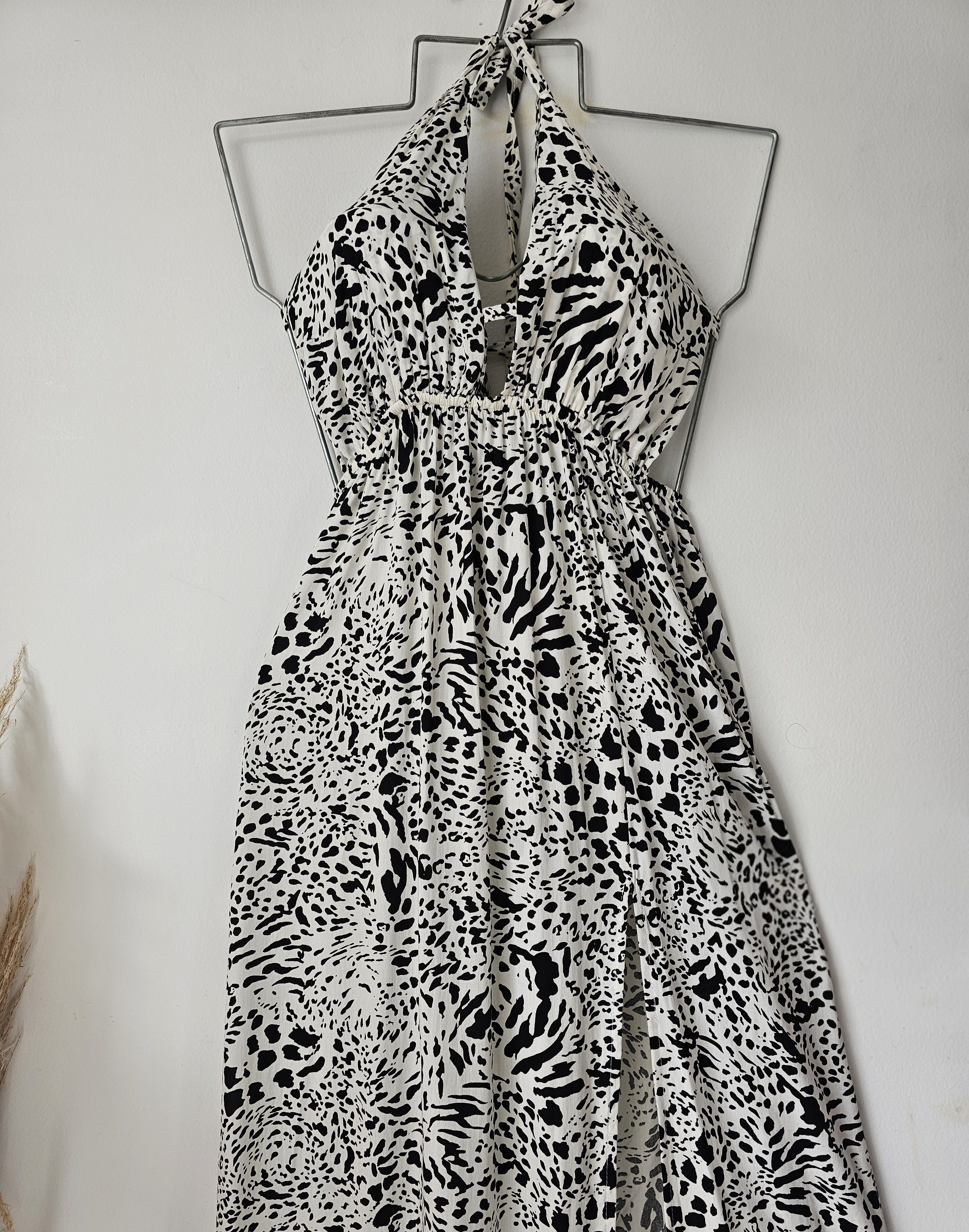 Vestido Maxi Halter Chalis Estampado Print