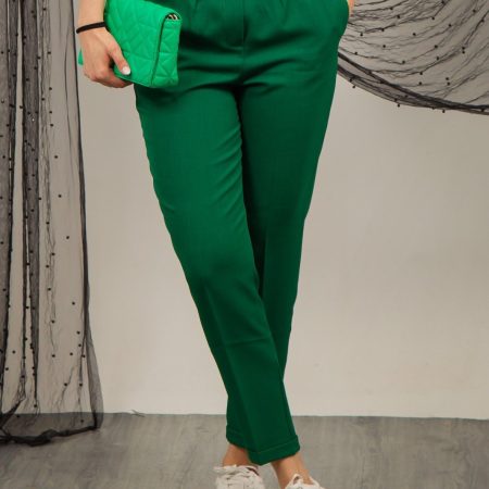 Pantalón sastre tiro alto paper bag con cinturón de hebilla. Lino tela gruesa. Disponible en gris, marrón, rojo, verde militar y más colores. Tallas S a XL. Jessi Boutique.