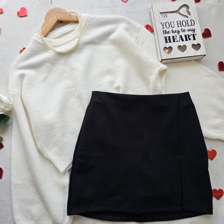 Saco tejido para mujer con diseño de rombos. Suéter de punto suave cuello redondo. Saco de hilo grueso para invierno o clima frío. Moda femenina Jessi Boutique